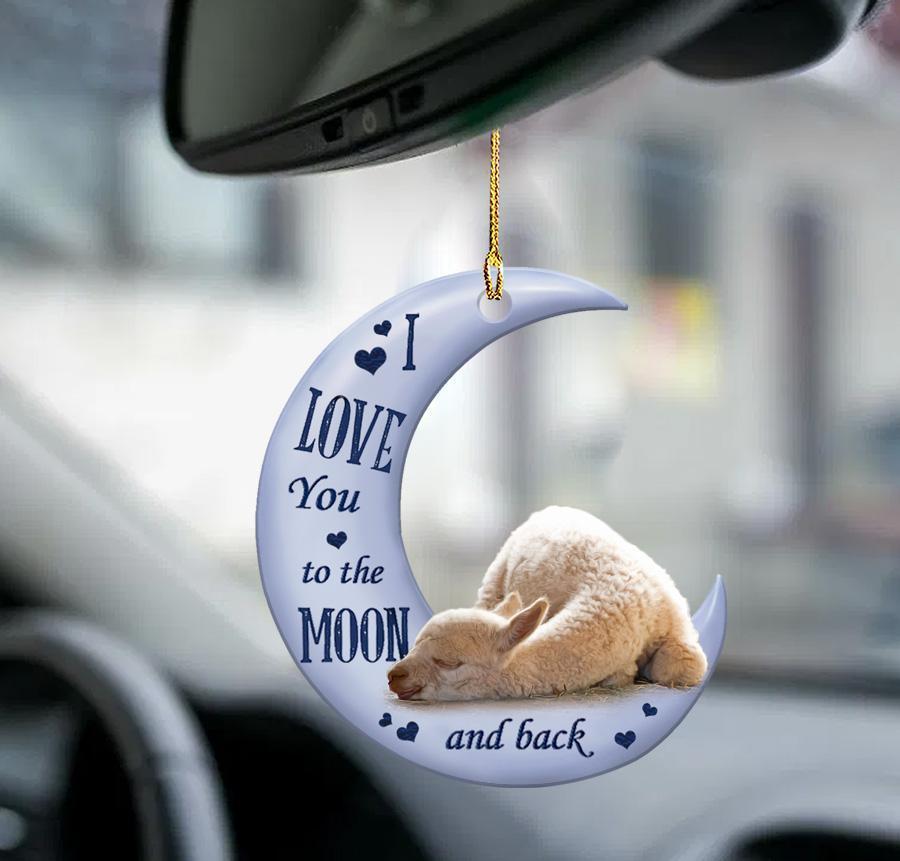 Llama Moon Back Llama Lover Two Sided Ornament - Best gifts your whole family