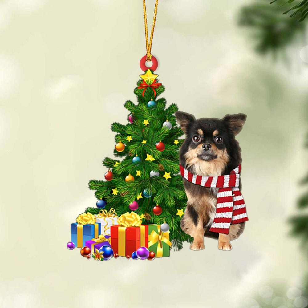 Long Haired Chihuahua-Christmas Star Hanging Ornament - Best gifts your whole family