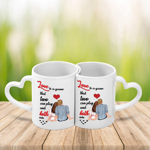 Love Is A Game That Two Can Play And Both Win, Couple Mug For Valentine's Day Gift, Best Gift For Couple Love, Personalized Couple Mug