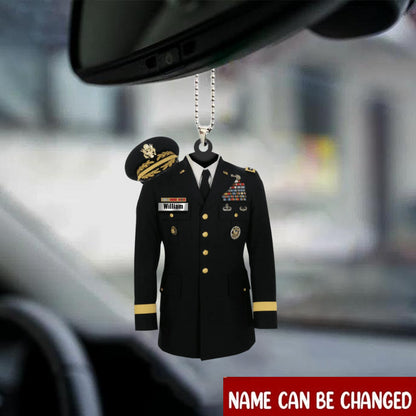 Male Army Uniform Personalized Acrylic Ornament, Women Army Car Ornament - Best gifts your whole family