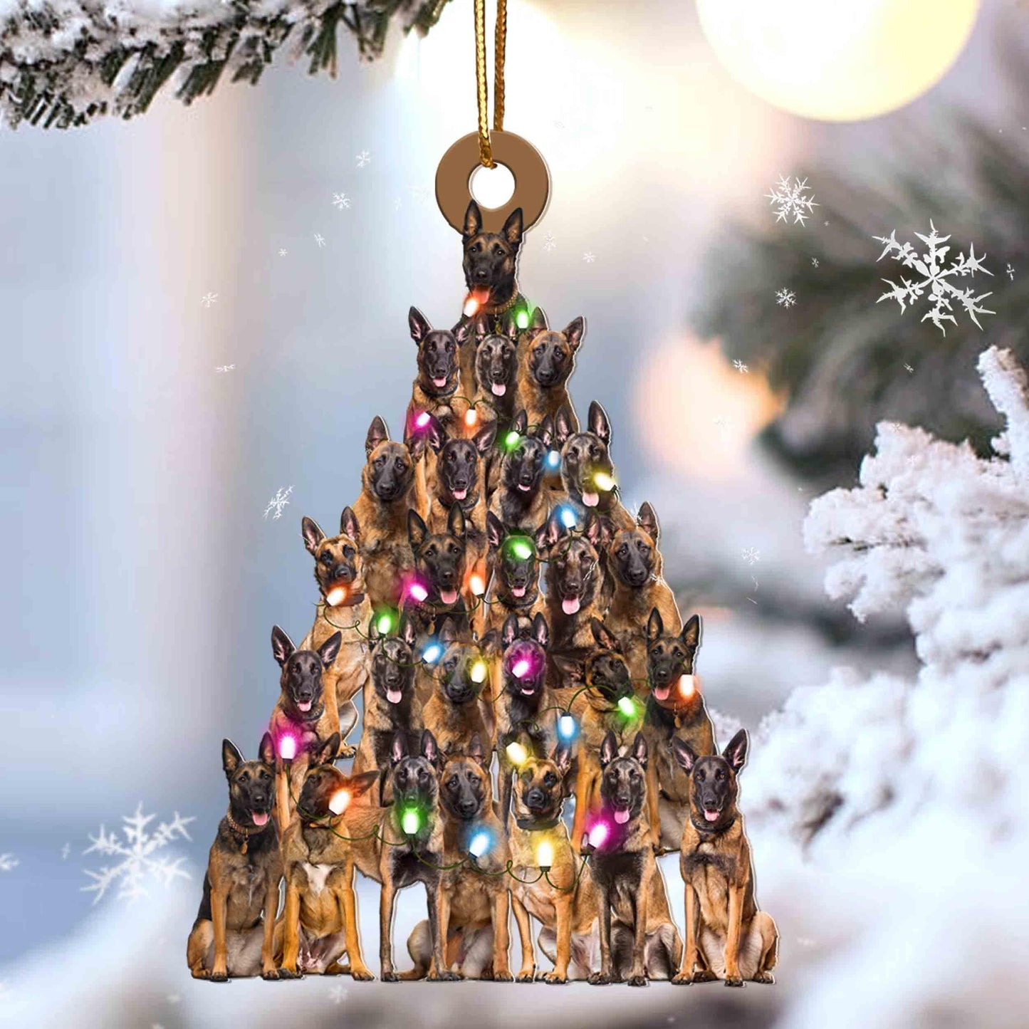 Malinois Lovely Tree Gift For Malinois Gift For Dog Mom Ornament - Best gifts your whole family