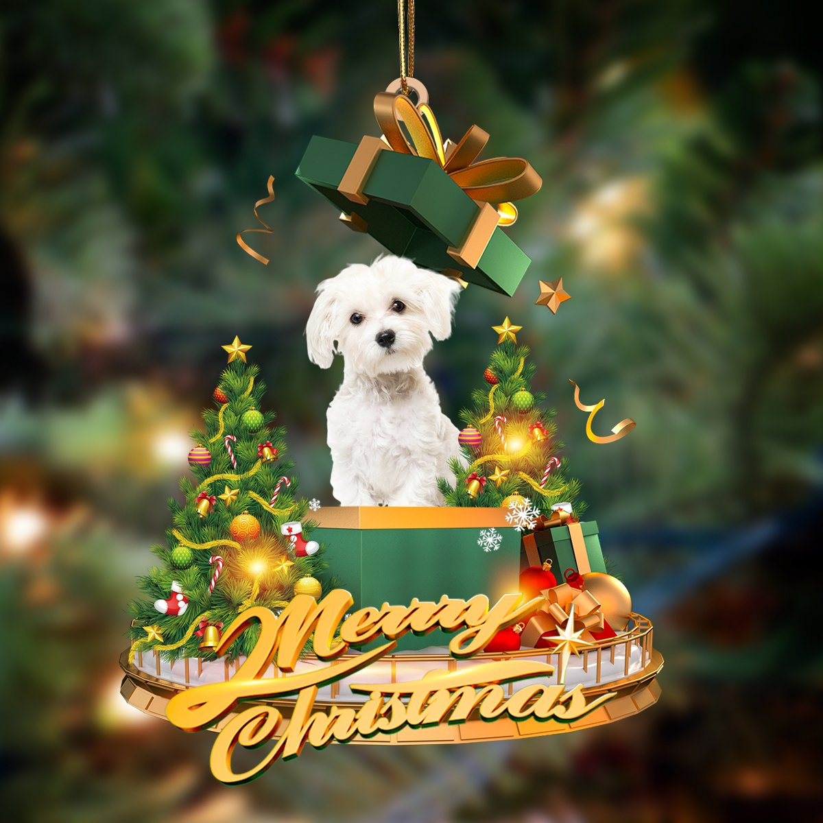 Maltes-Christmas Gifts&Dogs Hanging Ornament - Best gifts your whole family