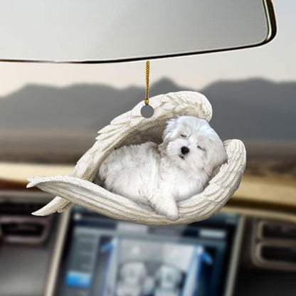 Maltese Sleeping Angel Maltese Lovers Dog Moms Ornament - Best gifts your whole family
