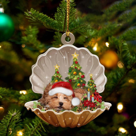 Maltipoo-Sleeping Pearl in Christmas Two Sided Ornament - Best gifts your whole family