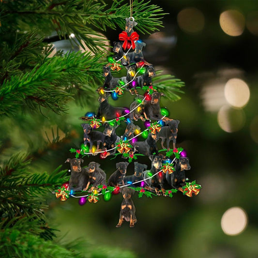 Manchester Terrier-Christmas Tree Lights-Two Sided Ornament - Best gifts your whole family