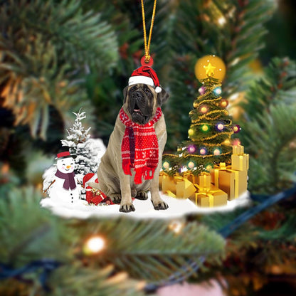 Mastiff Christmas Ornament Christmas Tree Hanging Acrylic Ornament Gift - Best gifts your whole family