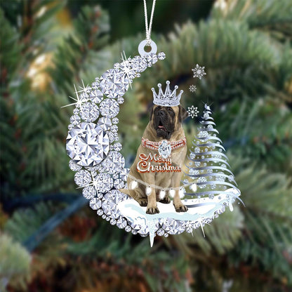 Mastiff Diamond Moon Merry Christmas Ornament Christmas Decoration - Best gifts your whole family
