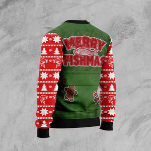 Merry Fishmas Fishing Costume Ugly Christmas Sweater, Christmas Ugly Sweater, Christmas Gift, Gift Christmas 2024