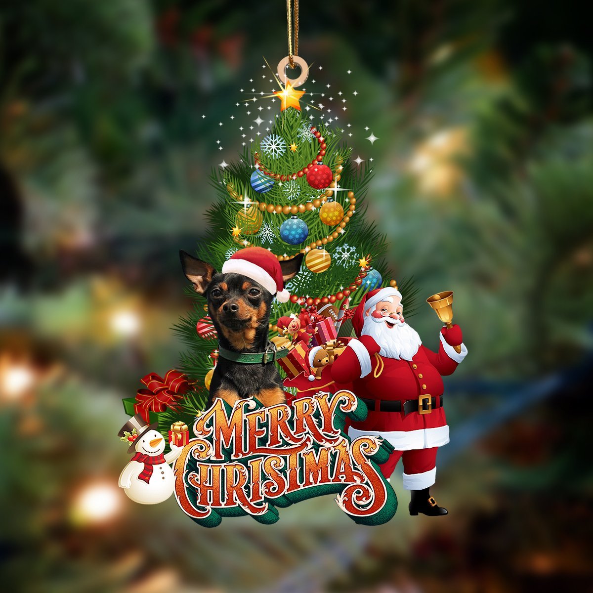 Miniature Pinscher-Christmas Tree&Dog Hanging Ornament - Best gifts your whole family