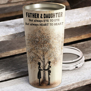 To my Dad, you will always be my Dad - my hero, Father and Daughter Tumbler, Gift for Dad, Father's day Tumbler