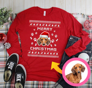 Merry Woofmas Personalized Sweatshirt, Merry Christmas Personalized Dog Sweatshirt, Funny Christmas Sweatshirt Family Gift Idea For Dog Lover