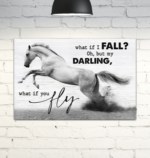What if I fall but my darling what if you fly canvas, matte canvas, canvas family gift