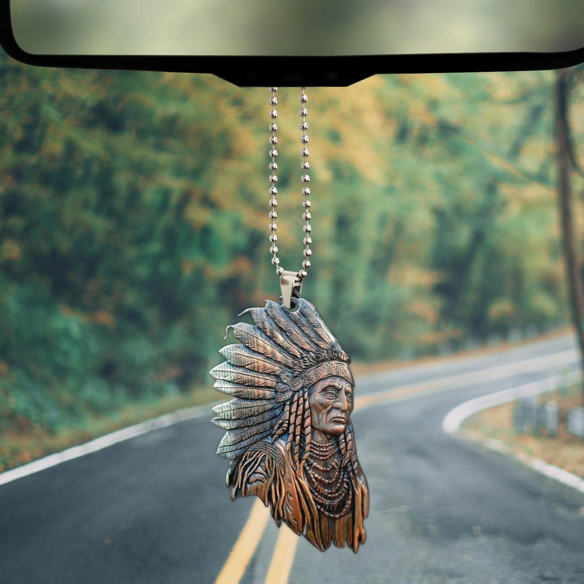 Native American Car Hanging Ornament, Ornament Car For Native American Loversg - Best gifts your whole family