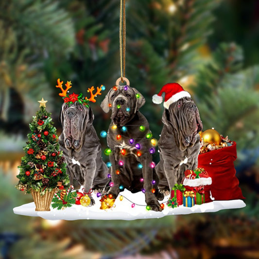 Neapolitan Mastiff-Christmas Dog Friends Hanging Ornament - Best gifts your whole family