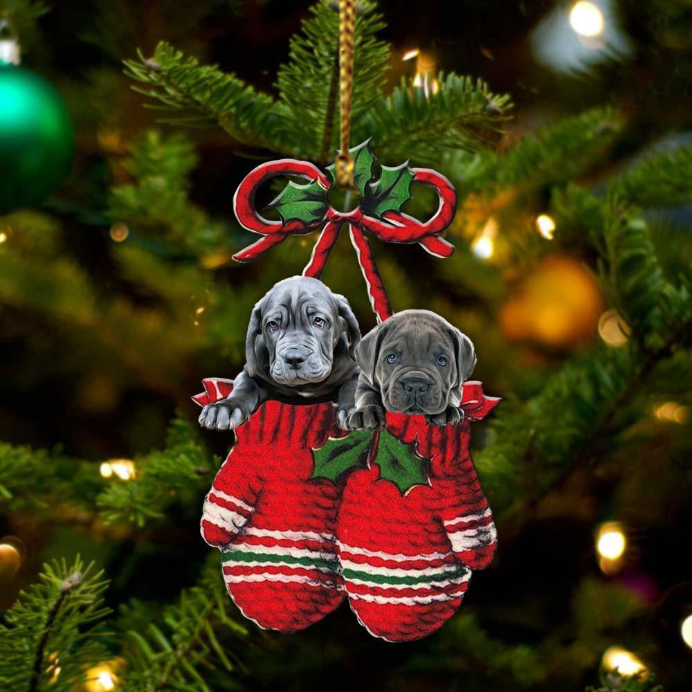Neapolitan Mastiff Inside Your Gloves Christmas Holiday-Two Sided Ornament, Christmas Ornament, Car Ornament - Best gifts your whole family