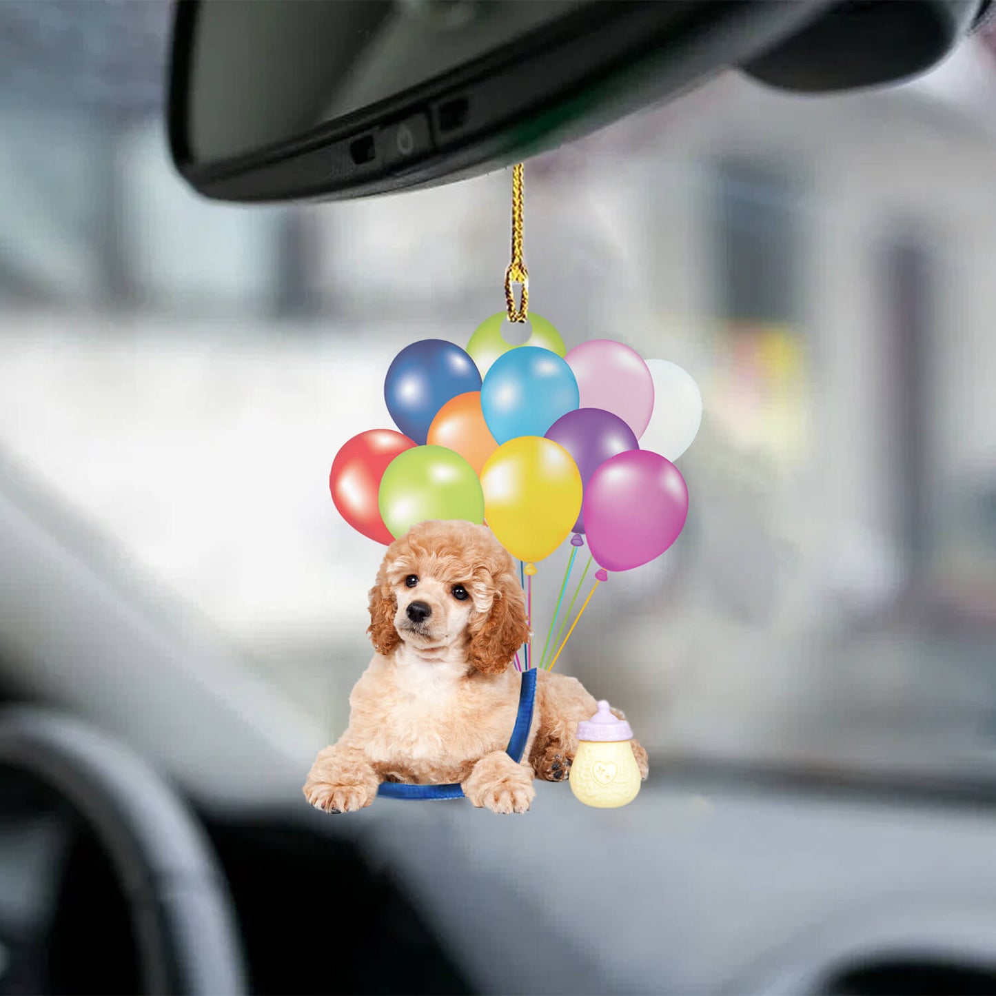 New Arrival Poodle Fly With Bubbles Dog Hanging Ornament Dog Ornament Godmerc - Best gifts your whole family