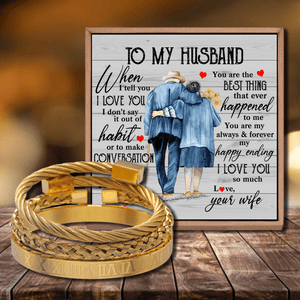 To My Husband - You Are The Best Thing Roman Numeral Bracelet Set