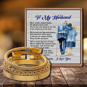 To My Husband - I Would Do It All Again Roman Numeral Bracelet Set