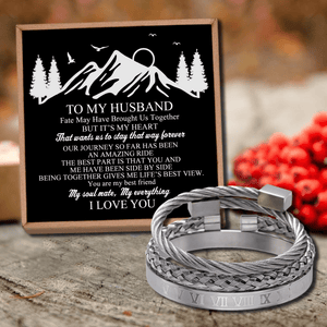 To My Husband - You Are My Everything Roman Numeral Bracelet Set