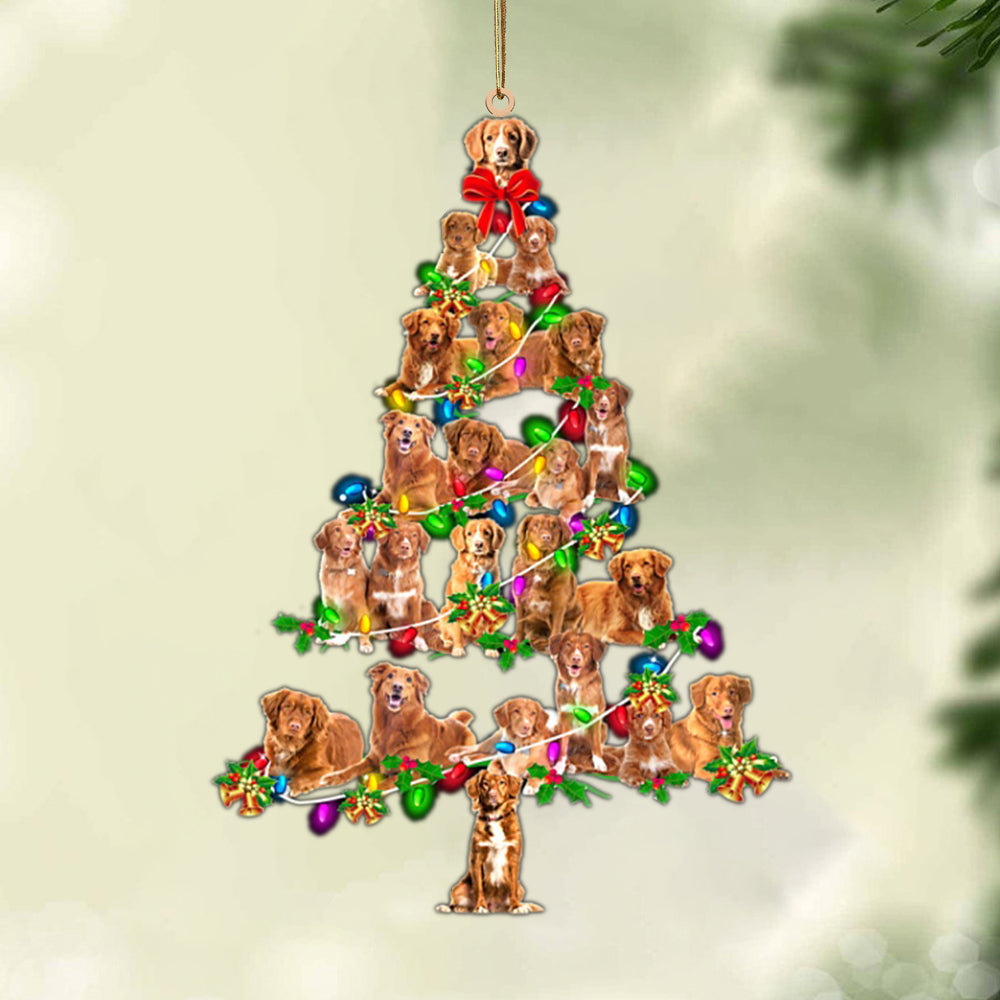 Nova Scotia Duck Tolling Retriever-Christmas Tree Lights-Two Sided Ornament, Christmas Ornament, Car Ornament - Best gifts your whole family