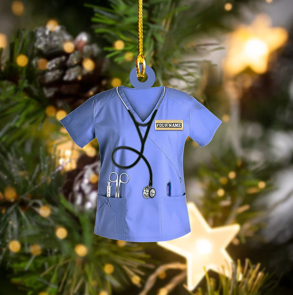 Nurse Custom Shape Ornament, Nurse Shirt Flat Acrylic Ornament Two Sides - Best gifts your whole family