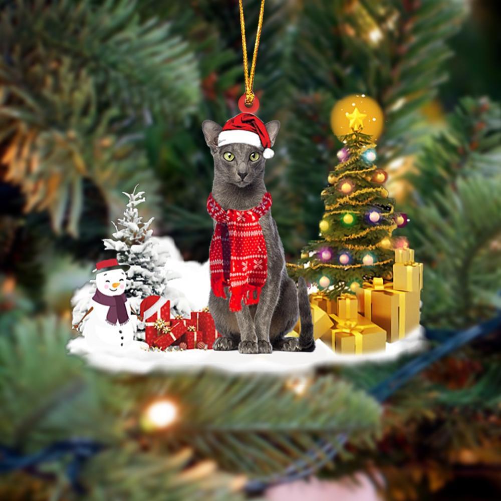 Oriental Shorthair Cat Christmas Ornament Christmas Tree Hanging Acrylic Ornament Gift - Best gifts your whole family