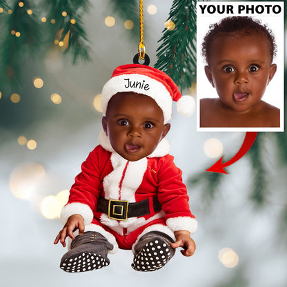 Ornament - Custom Baby Cute Photo With Name for Christmas Ornament - Best gifts your whole family