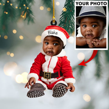 Ornament - Custom Baby Cute Photo With Name for Christmas Ornament - Best gifts your whole family