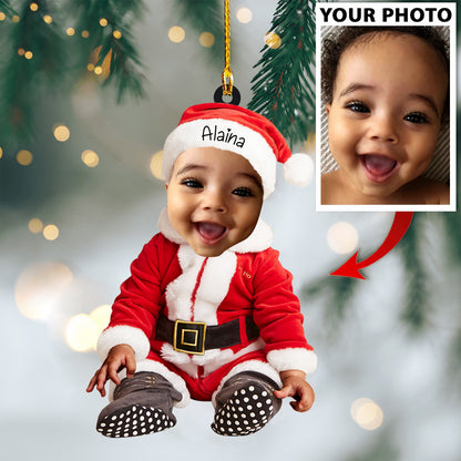 Ornament - Custom Baby Cute Photo With Name for Christmas Ornament - Best gifts your whole family