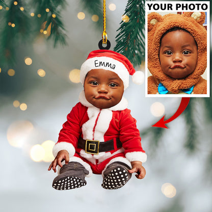 Ornament - Custom Baby Cute Photo With Name for Christmas Ornament - Best gifts your whole family