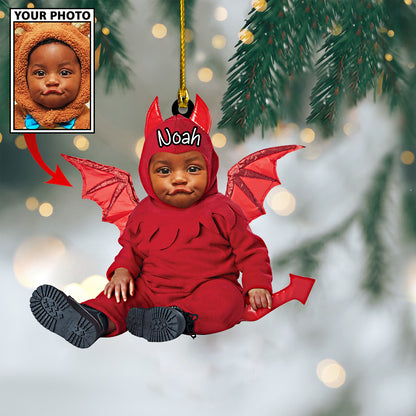 Ornament - Custom Baby Dragon Cute Photo With Name for Christmas Ornament LTP0 - Best gifts your whole family