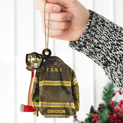 Ornament - Firefighter Armor Custom Shaped Acrylic Ornament Two Sides Print, Christmas Ornament Deco - Best gifts your whole family