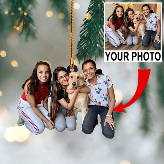 Ornament - Friends and Dogs Cute Custom photo Ornament - Best gifts your whole family