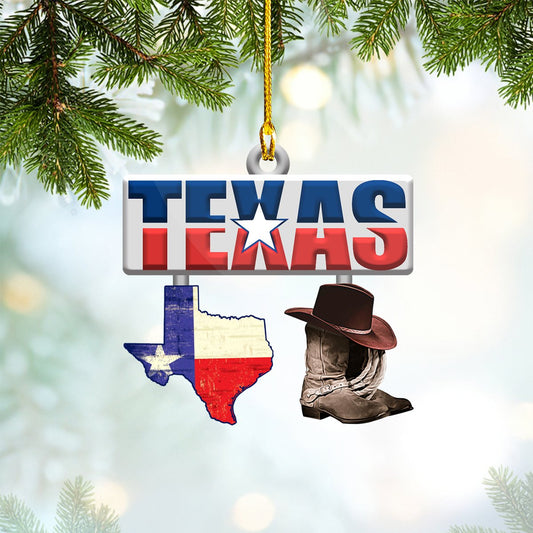 Ornament - Ornament Texas State Custom Shaped Flat Ornament, Ornament Christma - Best gifts your whole family