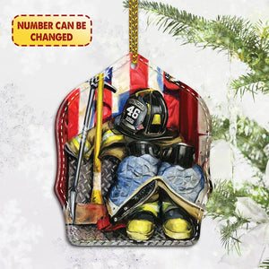 Ornament - Personalized Fire Clothing Set Helmet Shield Firefighter Ornament - Best gifts your whole family