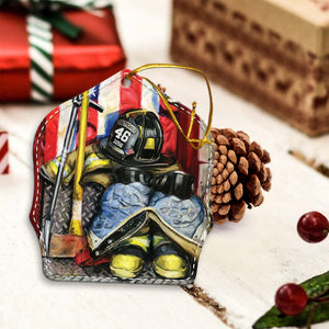 Ornament - Personalized Fire Clothing Set Helmet Shield Firefighter Ornament - Best gifts your whole family