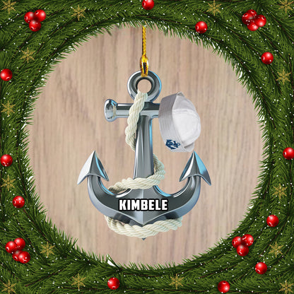 Ornament - Personalized Sailor Custom Name Shaped Ornament, Custom Shaped Flat Ornament Christmas, Christmas Deco - Best gifts your whole family