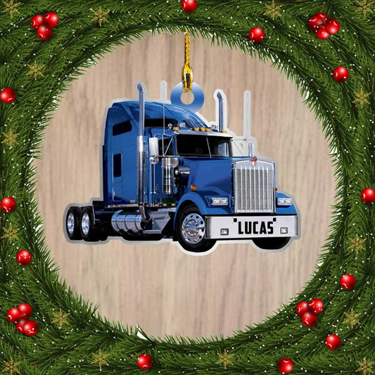Ornament - Personalized Truck Driver Ornament Hanger Decor, Custom Shaped Flat Ornament Christmas, Christmas Deco - Best gifts your whole family