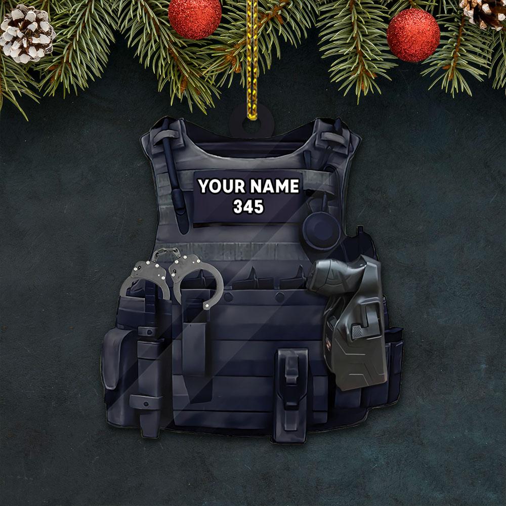 Ornament - Police Custom Shaped Acrylic Flat Ornament Two Sides Prints, Christmas Home Decor, Police Ornament - Best gifts your whole family