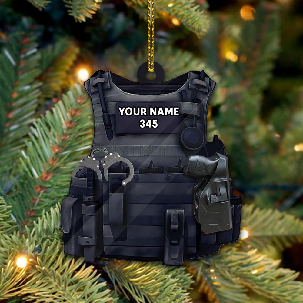 Ornament - Police Custom Shaped Acrylic Flat Ornament Two Sides Prints, Christmas Home Decor, Police Ornament - Best gifts your whole family