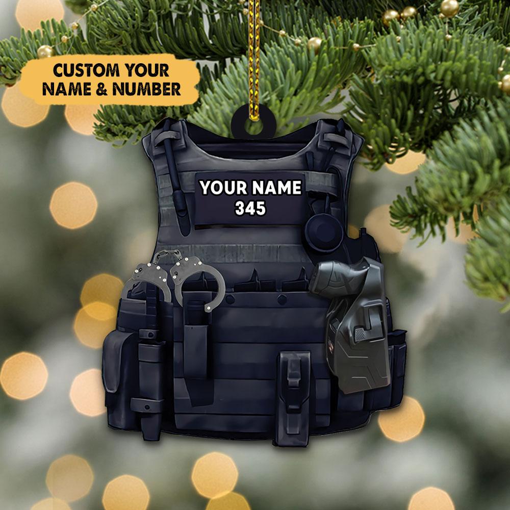 Ornament - Police Custom Shaped Acrylic Flat Ornament Two Sides Prints, Christmas Home Decor, Police Ornament - Best gifts your whole family