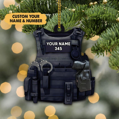 Ornament - Police Custom Shaped Acrylic Flat Ornament Two Sides Prints, Christmas Home Decor, Police Ornament - Best gifts your whole family
