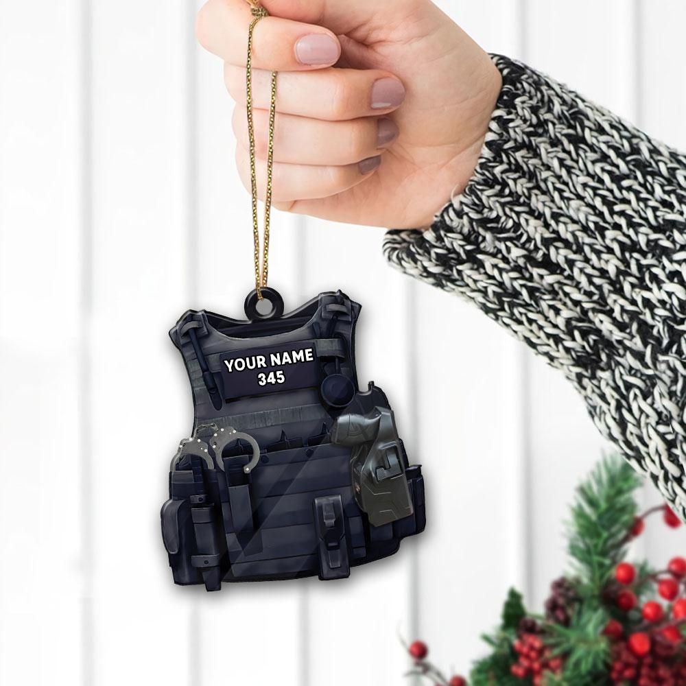 Ornament - Police Custom Shaped Acrylic Flat Ornament Two Sides Prints, Christmas Home Decor, Police Ornament - Best gifts your whole family