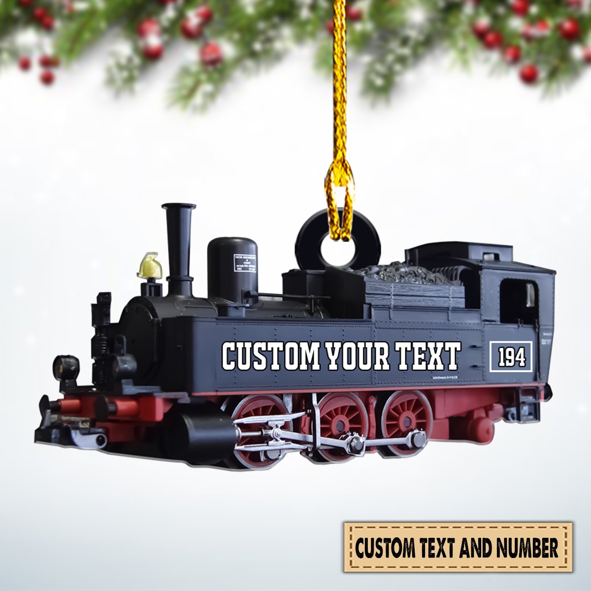 Ornament - Railroader 2 - Custom Shaped Flat Ornament, Christmas Decor, Ornament Deco - Best gifts your whole family