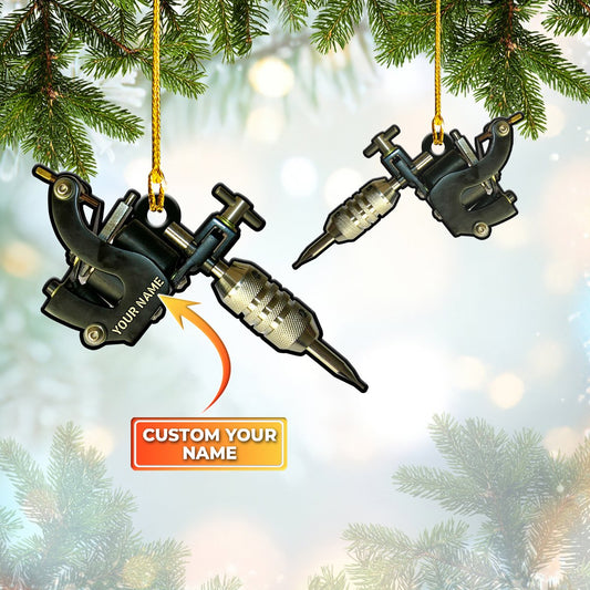 Ornament - Tattoo Artist - Custom Shaped Flat Ornament, Ornament Christmas, Home Deco - Best gifts your whole family