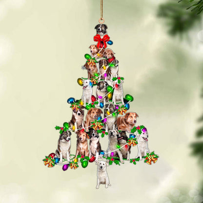 Ornament- Aidi-Christmas Tree Lights-Two Sided Ornament, Happy Christmas Ornament, Car Ornament - Best gifts your whole family