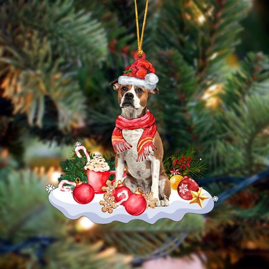 Ornament- American Bulldog 1-Better Christmas Hanging Ornament, Happy Christmas Ornament, Car Ornament - Best gifts your whole family
