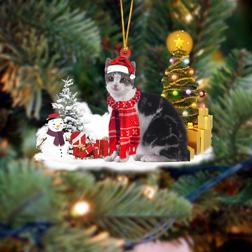 Ornament- American Wirehair Cat Christmas Ornament Dog Ornament, Car Ornament, Christmas Ornament - Best gifts your whole family