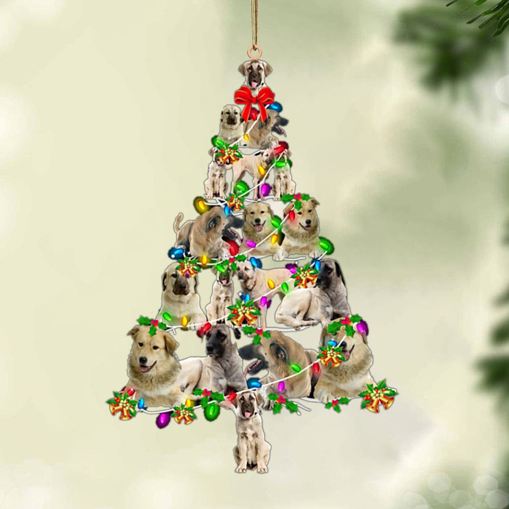Ornament- Anatolian Shepherd-Christmas Tree Lights-Two Sided Ornament, Happy Christmas Ornament, Car Ornament - Best gifts your whole family