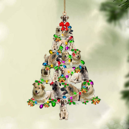 Ornament- Anatolian Shepherd-Christmas Tree Lights-Two Sided Ornament, Happy Christmas Ornament, Car Ornament - Best gifts your whole family
